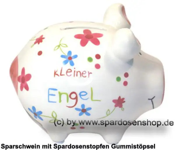 Sparschwein Kleinsparschwein Kleiner Engel weiß Keramik C Sparschwein Kleinsparschwein Kleiner Engel weiß Keramik C