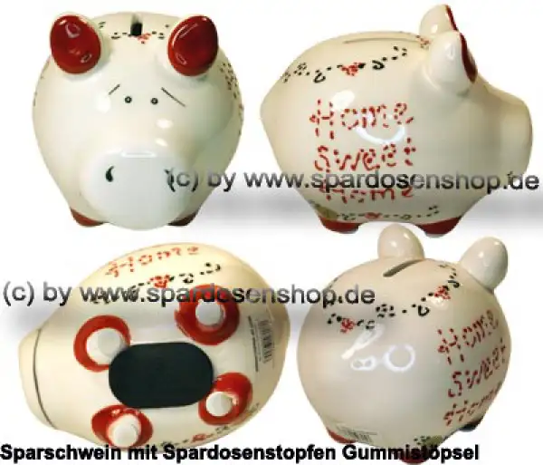Sparschwein Kleinsparschwein 3D Design Home Sweet Home Keramik Gesamt Sparschwein Kleinsparschwein 3D Design Home Sweet Home Keramik Gesamt