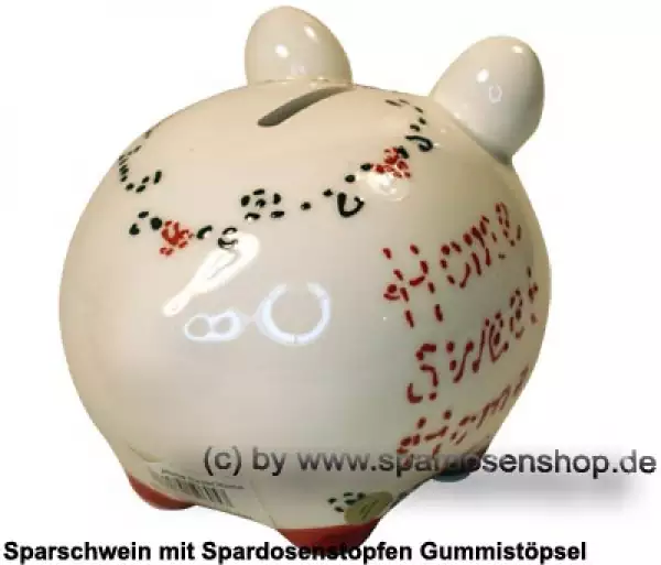 Sparschwein Kleinsparschwein 3D Design Home Sweet Home Keramik D
