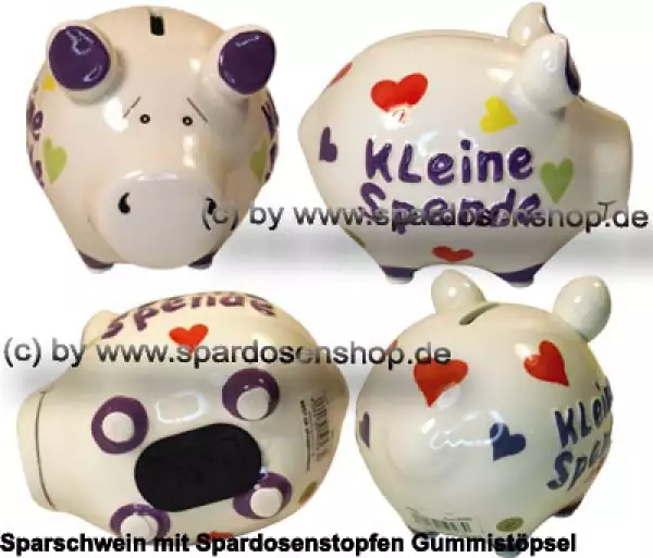 Sparschwein Kleinsparschwein 3D Design Kleine Spende Keramik Gesamt