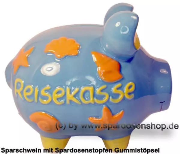 Sparschwein mittelgroßes Sparschwein 3D Design Reisekasse Keramik C