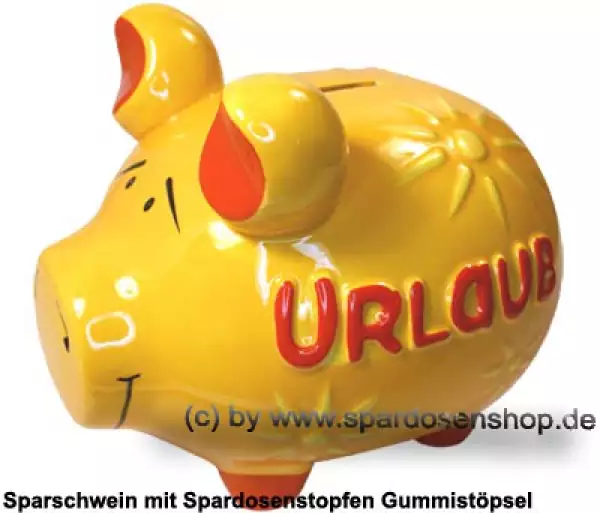 Sparschwein mittelgroßes Sparschwein 3D Design Urlaub Keramik A