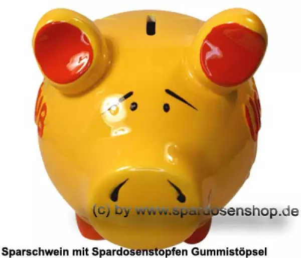 Sparschwein mittelgroßes Sparschwein 3D Design Urlaub Keramik B
