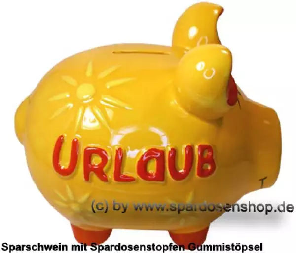 Sparschwein mittelgroßes Sparschwein 3D Design Urlaub Keramik C
