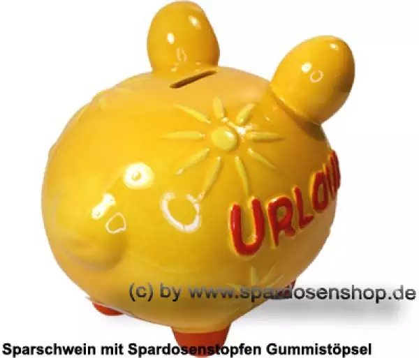 Sparschwein mittelgroßes Sparschwein 3D Design Urlaub Keramik D