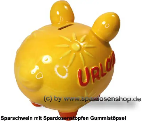 Sparschwein mittelgroßes Sparschwein 3D Design Urlaub Keramik D