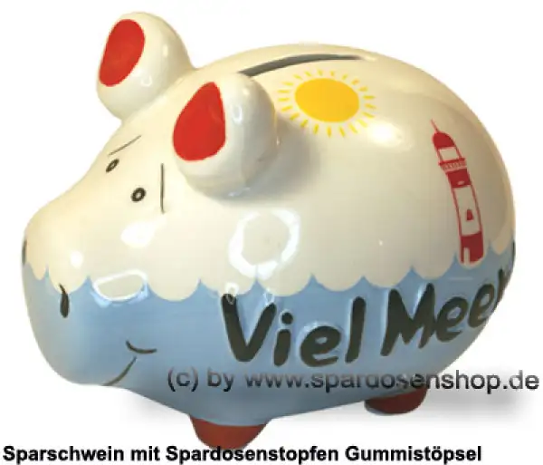 Sparschwein Kleinsparschwein 3D Design Viel Meer! Keramik A