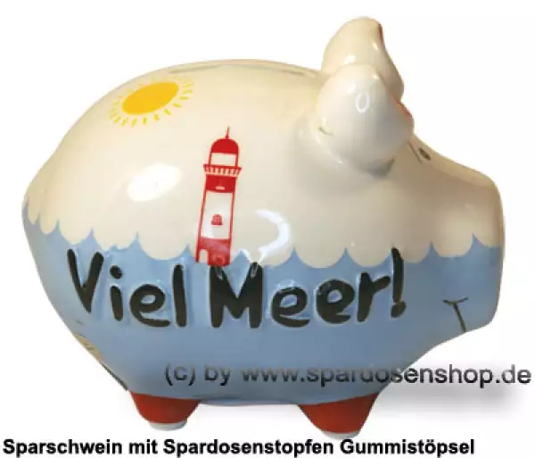 Sparschwein Kleinsparschwein 3D Design Viel Meer! Keramik C