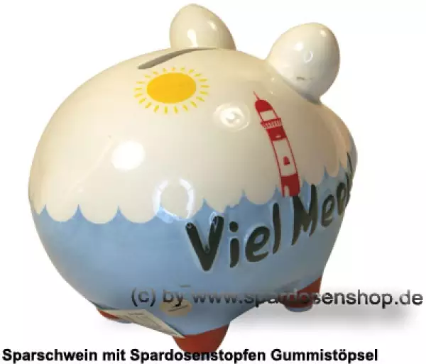Sparschwein Kleinsparschwein 3D Design Viel Meer! Keramik D