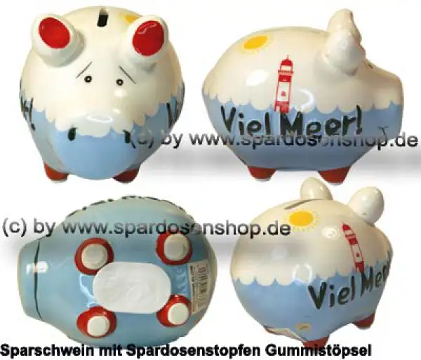 Sparschwein Kleinsparschwein 3D Design Viel Meer! Keramik Gesamt Sparschwein Kleinsparschwein 3D Design Viel Meer! Keramik Gesamt