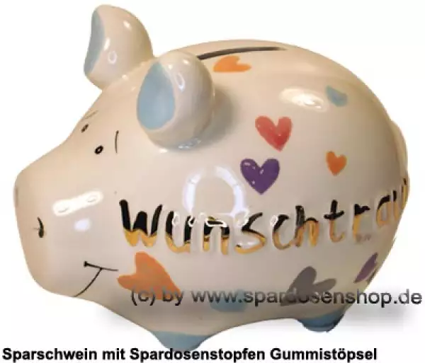 Sparschwein Kleinsparschwein 3D Wunschtraum Goldedition Keramik A
