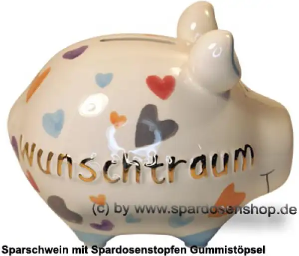 Sparschwein Kleinsparschwein 3D Wunschtraum Goldedition Keramik C Sparschwein Kleinsparschwein 3D Wunschtraum Goldedition Keramik C