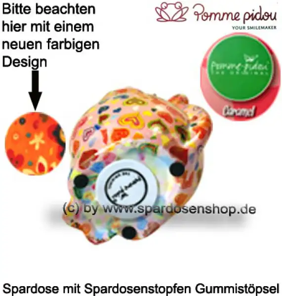 Spardose Spartier Pomme Pidou Katze Caramel orange Keramik D