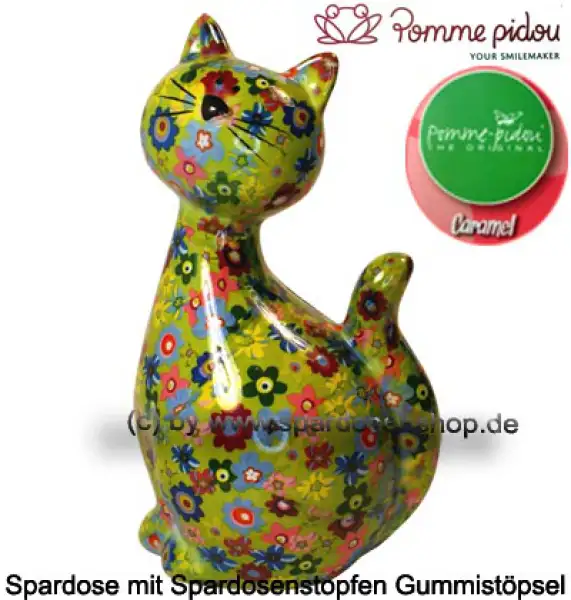 Spardose Spartier Pomme Pidou Katze Caramel hellgrün Keramik C Spardose Spartier Pomme Pidou Katze Caramel hellgrün Keramik C