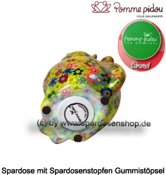 Spardose Spartier Pomme Pidou Katze Caramel hellgrün Keramik E