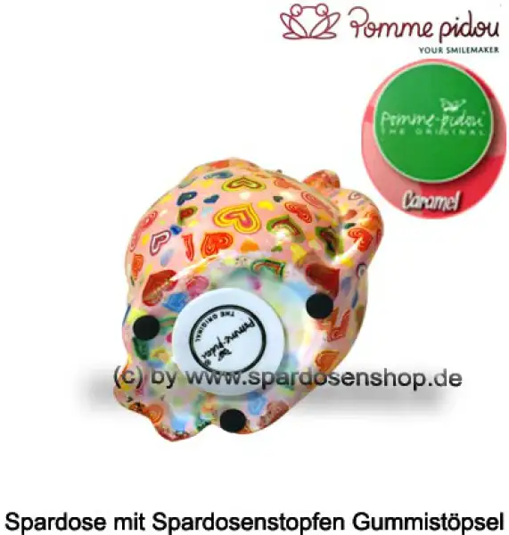 Spardose Spartier Pomme Pidou Katze Caramel rosa Keramik D