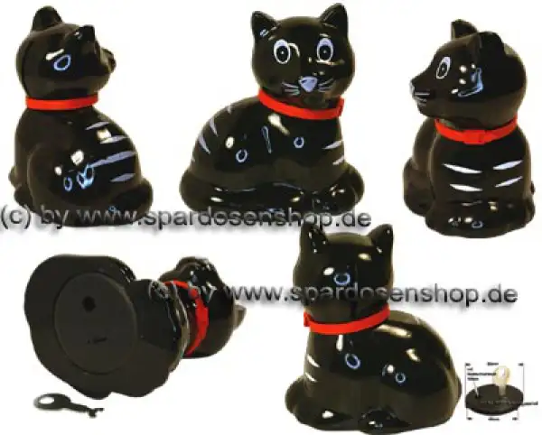 Spardose Katze Katy Kunststoff Farbe schwarz Gesamt A Spardose Katze Katy Kunststoff Farbe schwarz Gesamt A