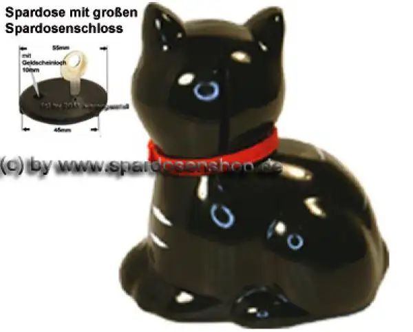 Spardose Katze Katy Kunststoff Farbe schwarz B Spardose Katze Katy Kunststoff Farbe schwarz B
