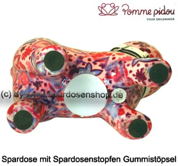 Spardose Spartier Pomme Pidou Katze Kitty rosa mit Herzen Keramik E