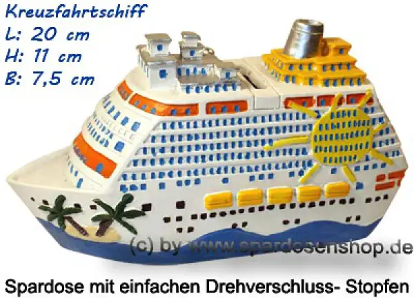 Spardose Kreuzfahrtschiff A