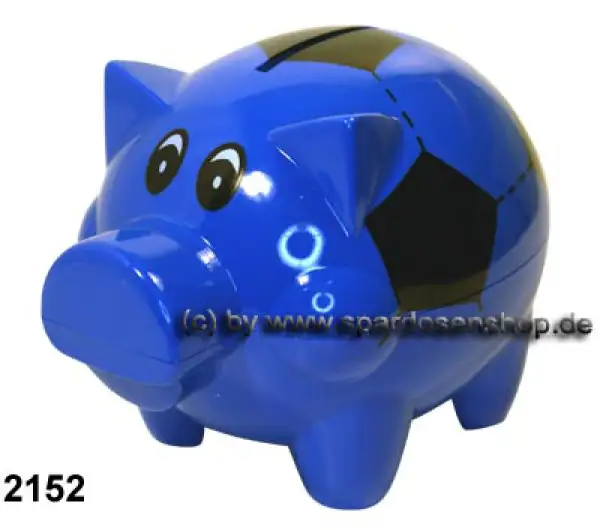 Sparschwein Felix Fußball Farbvariante blau B Sparschwein Felix Fußball Farbvariante blau B