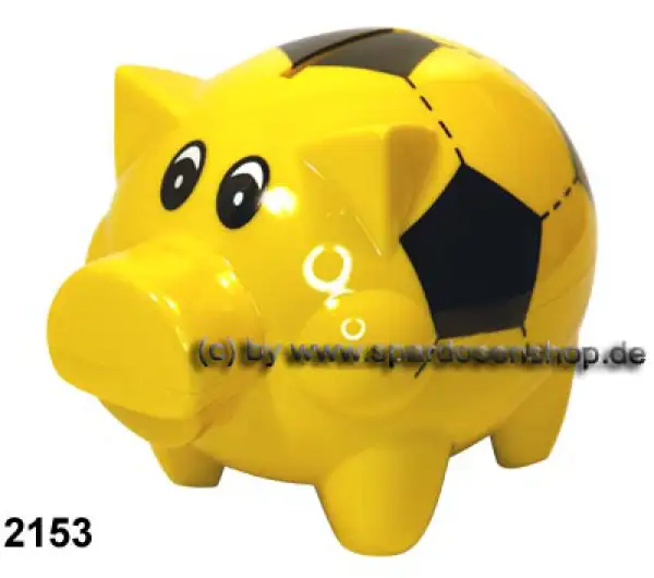 Sparschwein Felix Fußball Farbvariante gelb B Sparschwein Felix Fußball Farbvariante gelb B