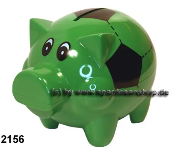 Sparschwein Felix Fußball Farbvariante gruen B Sparschwein Felix Fußball Farbvariante gruen B