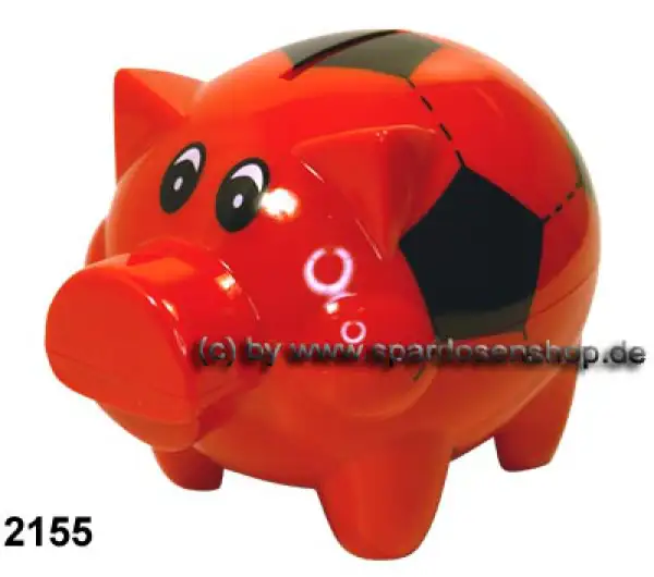 Sparschwein Felix Fußball Farbvariante rot B Sparschwein Felix Fußball Farbvariante rot B
