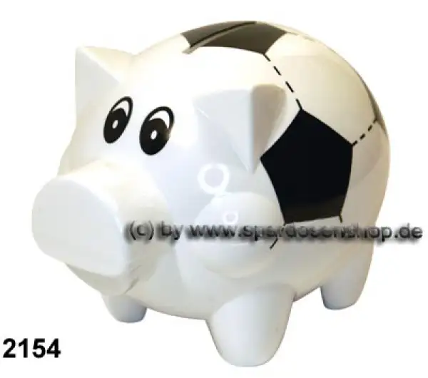 Sparschwein Felix Fußball Farbvariante weiss B Sparschwein Felix Fußball Farbvariante weiss B