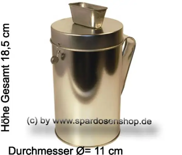 Metall Spendendose Spardose mit Griff Maße ca.: H= 18,5 cm C Metall Spendendose Spardose mit Griff Maße ca.: H= 18,5 cm C