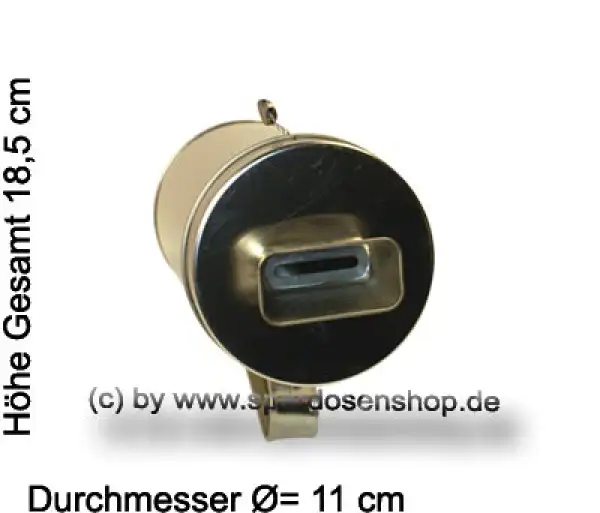 Metall Spendendose Spardose mit Griff Maße ca.: H= 18,5 cm F Metall Spendendose Spardose mit Griff Maße ca.: H= 18,5 cm F