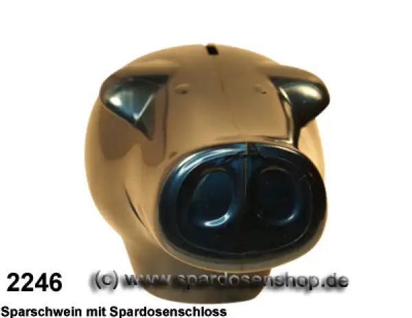 Sparschwein Frederick metallic Farbvariante vorne Sparschwein Frederick metallic Farbvariante vorne