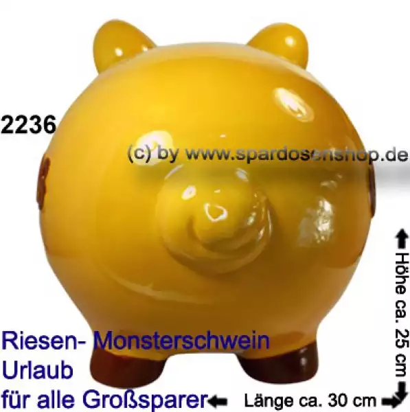 Sparschwein riesengroßes Monster Sparschwein 3D Design Urlaub Keramik D