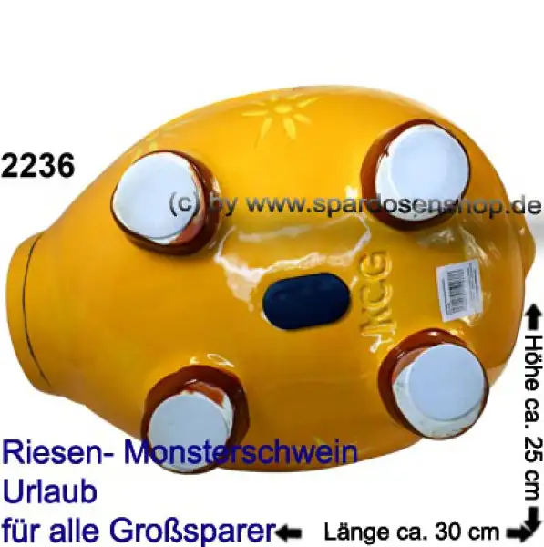 Sparschwein riesengroßes Monster Sparschwein 3D Design Urlaub Keramik E Sparschwein riesengroßes Monster Sparschwein 3D Design Urlaub Keramik E
