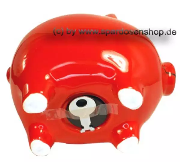Sparschwein mit großen Augen Design Uni rot E