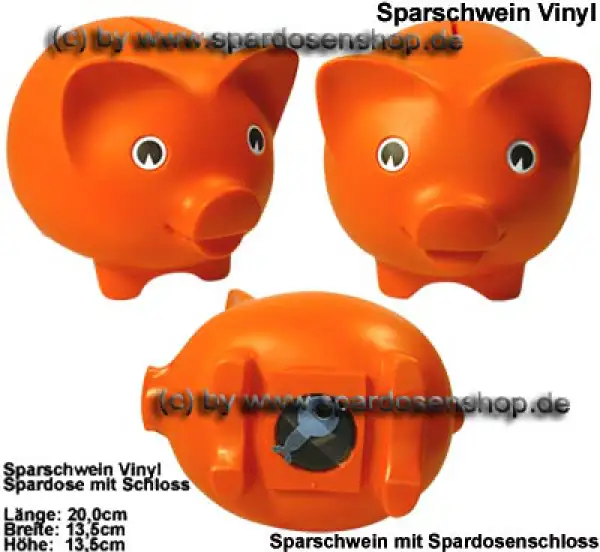 Sparschwein Vinyl Groß Orange Großsparschwein Gesamt Sparschwein Vinyl Groß Orange Großsparschwein Gesamt