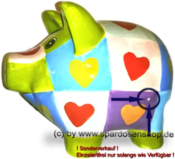 Sparschwein mit Herzdekor B