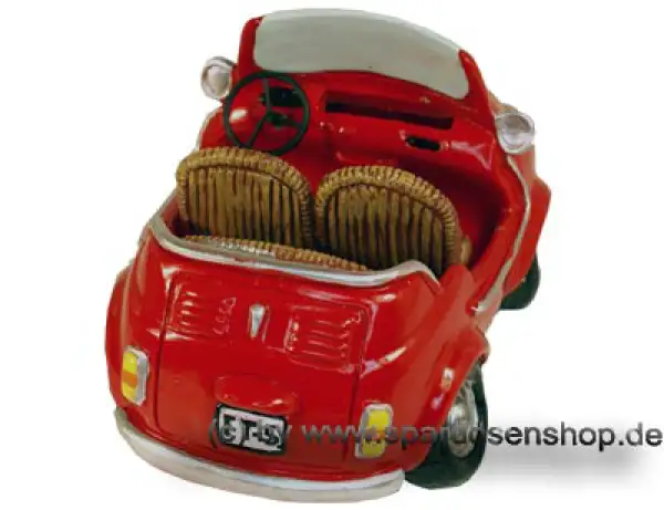 Spardose Auto Cabrio rot Kunststein C Spardose Auto Cabrio rot Kunststein C