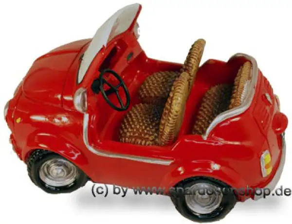 Spardose Auto Cabrio rot Kunststein D Spardose Auto Cabrio rot Kunststein D
