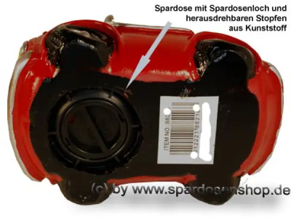 Spardose Auto Cabrio rot Kunststein F Spardose Auto Cabrio rot Kunststein F