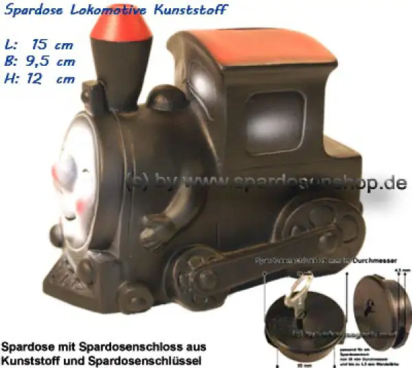 Spardose Lokomotive aus Kunststoff A