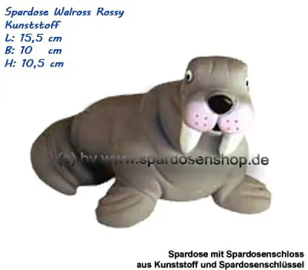 Spardose Walross Rossy Kunststoff B