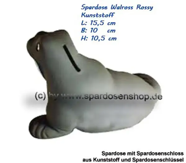 Spardose Walross Rossy Kunststoff D Spardose Walross Rossy Kunststoff D