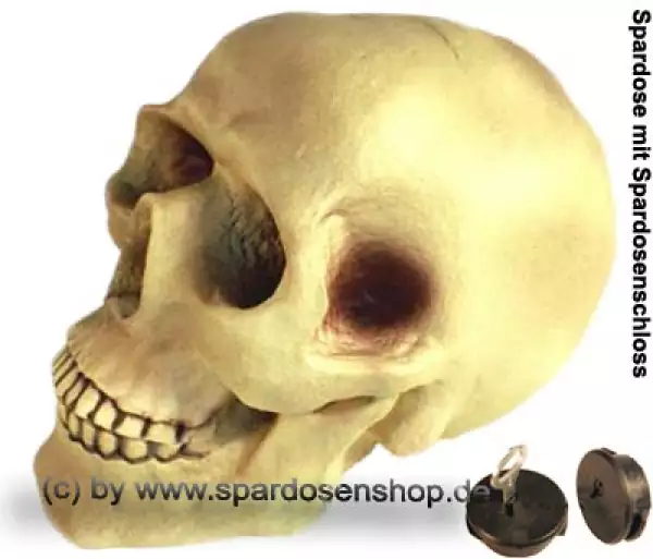 Spardose Totenkopf Schädel Skull aus Kunststoff A
