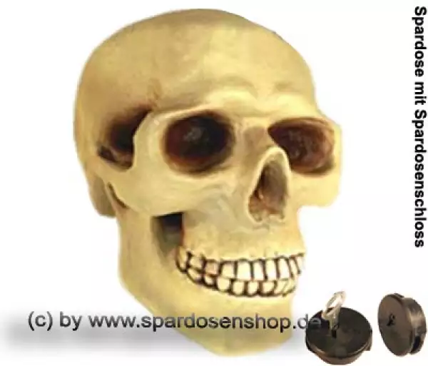Spardose Totenkopf Schädel Skull aus Kunststoff B