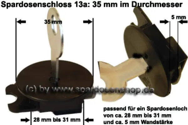 Spardosenschloss 13a: 35mm Spardosenschloss 13a: 35mm