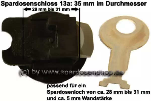 SPARDOSENSCHLOSS 48 mm Spardose Schloss NEU !!! 