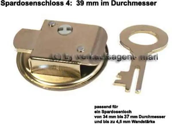 Spardosenschloss 4: 39mm B Spardosenschloss 4: 39mm B