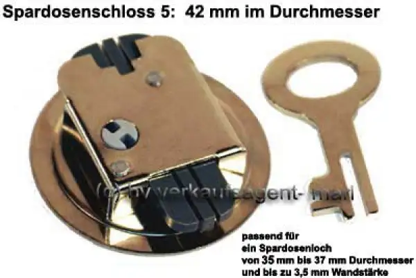 Spardosenschloss 5: 42mm Spardosenschloss 5: 42mm