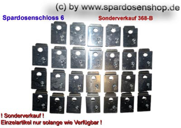 Spardosenschloss 6: Rechteck Sonderverkauf Gesamtbestand